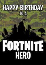 Child Birthday Card - Fortnite - Hero created by Thirty Mussels