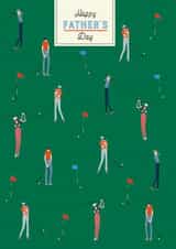 Modern/contemporary Fathers Day Card, featuring a Golf design. created by Laura Darrington Design Ltd.