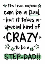 Best Step Dad Father's Day Card created by The Laughing Sloth