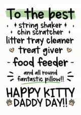 Best Kitty Daddy Father's Day Card created by The Laughing Sloth