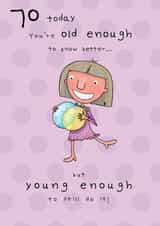 70 today Birthday Card 3222 created by JellynBean