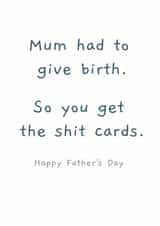 give birth Father's Day Card 14471 created by Picardso
