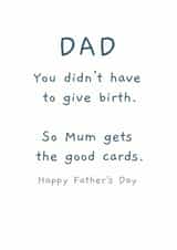 birth good Father's Day Card 14472 created by Picardso