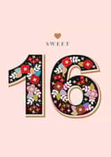 sweet 16 Birthday Card 11988 created by Werlang Paper