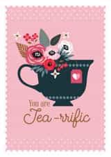 tea cuppa Love & Friendship Card 11990 created by Werlang Paper