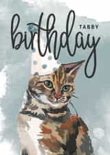 tabby cat Birthday Card 14751 created by Inkwells Creations