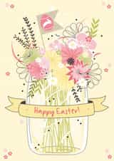 Happy Easter Bunch of Flowers Easter Card created by Little Silverleaf