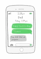 iphone text Father's Day Card 37912 created by Rosie Cattell Illustrations