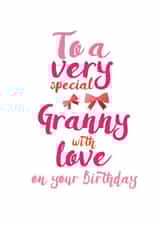 Cute Birthday Card - Granny - To A Very Special Granny With Love On Your Birthday created by Jodie Gaul & Co