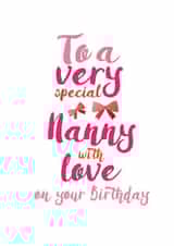 Nanny Birthday Card - Special - With Love created by Jodie Gaul & Co