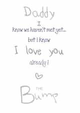 Daddy from the bump Father's Day Card 14831 created by QuaintlyKate