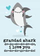 Cute Fathers Day Card / Birthday Card - Grandad - Baby Shark - Grandad Shark Do Do Do Do Do I Love You created by Mrs Best Paper Co.