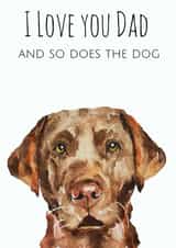 labrador breed Father's Day Card 24092 created by Jo Scott Art