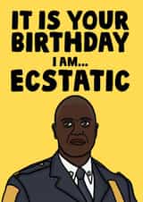 Funny Birthday Card - Brooklyn 99 - Captain Holt created by Studio Doodles
