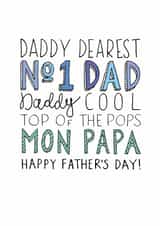 No. 1 Dad Father's Day Card created by Oops a doodle