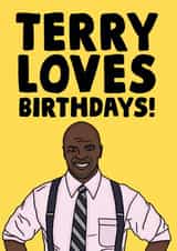 terry crews brooklyn 99 Birthday Card 13240 created by Studio Doodles