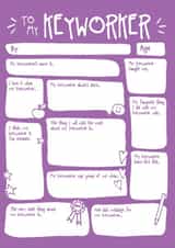 Thank You Keyworker Fill In Card created by Bow & Bell