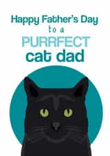 cat purrfect Father's Day Card 2266 created by Pet Friendly