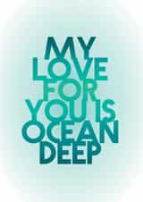 love ocean Anniversary Card 38964 created by The Cosmic Castle
