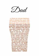 Dad Pint Father's Day Card 33022 created by Unique Word Designs