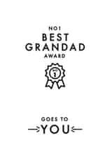 No.1 best grandad award created by Jodie Gaul & Co