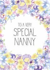 Pretty Birthday Card - Floral - To A Very Special Nanny created by Zoe-Claire