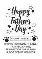 The best a dog could wish for Father's Day card created by Silly Prints
