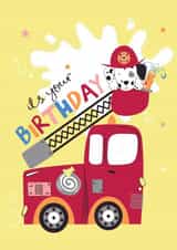 Fun Dalmation Birthday Card 3246 created by Neelam Kaur