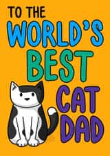 World's best cat Dad Father's Day card created by Doodlecats