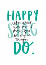 Happy Stag Do - Funny let's make you do stupid things card created by Bee Davies