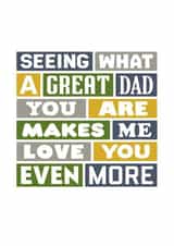 Card For Husband - Partner - You're A Great Dad Card created by SixElevenCreations