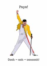 Freddie Mercury Father's Day card created by Doodle Dot Design Co