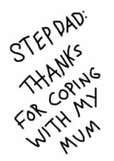Stepdad Father's Day card created by Naughty Nice
