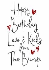 kicks from the bump Birthday Card 8440 created by Parsy Designs