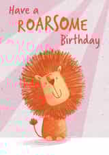 roarsome lion Birthday Card 14847 created by Dinky Rouge