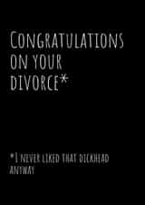 divorce congrats Congratulations Card 12007 created by #TrueStory Designs