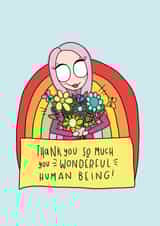 floral illustration Thank You Card 13866 created by Mellow Doodles