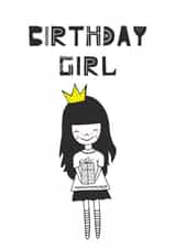 girl crown Birthday Card 14638 created by Helen Priest