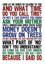 Dad Sayings Father's Day card created by Lazy Mice