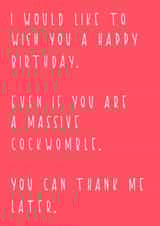 Birthday Cockwomble created by Crapcat Cards