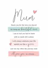 mum bereaved Birthday Card 39340 created by Mad Philomena