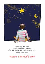 bereavement stars Father's Day Card 3464 created by Ivorymint cards