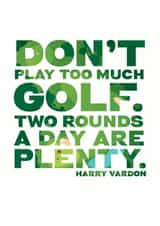 golf fan Birthday Card 10827 created by Fatchair Print