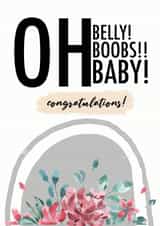 belly boobs Congratulations Card 5764 created by Open Space Collective