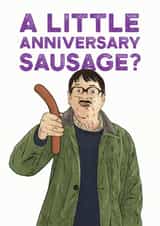 sausage funny Anniversary Card 14474 created by Picardso