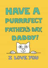 cat funny Father's Day Card 1816 created by On The Prowl Cat Cartoons