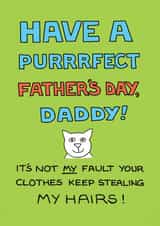 funny humour Father's Day Card 1817 created by On The Prowl Cat Cartoons