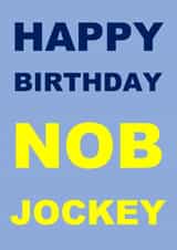 nob jockey Birthday Card 39658 created by Woohoo!