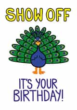 Cute Peacock Birthday Card created by Lazy Mice