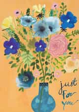 Classic Birthday/Love & Friendship Card - Flowers - Vase created by Sally Darby Illustration